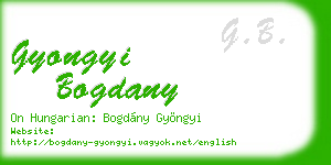 gyongyi bogdany business card